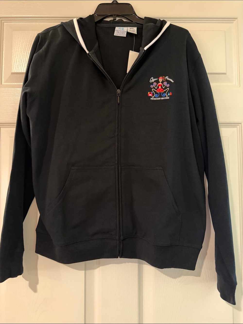 Princess Cruise Line Sport Black Front Full Zip Sport Jacket